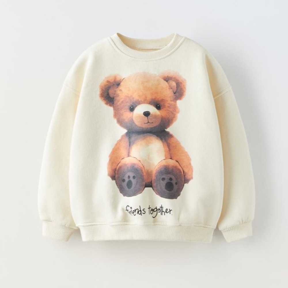 NWT Zara organic cotton blend animal sweatshirt 12-18M